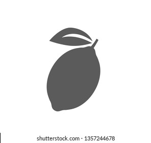 Lemon icon. Lemon citrus fruit vector design. 