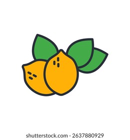 lemon icon collection .design style with background
