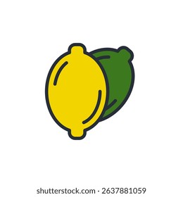 lemon icon collection .design style with background