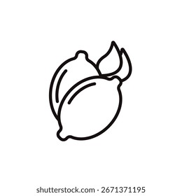 colección de icono de limón. Estilo de diseño con fondo