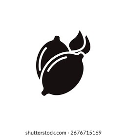 Zitronensymbol-Kollektion .Design-Stil mit Hintergrund