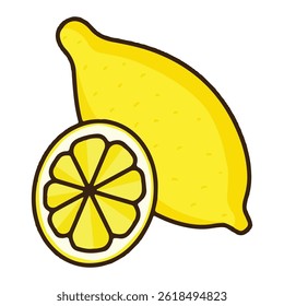lemon icon with colored style