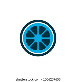 Lemon icon colored symbol. Premium quality isolated lime element in trendy style.
