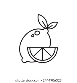 Lemon icon icon design, isolated on white background, vector illustration