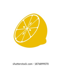 Plantilla de diseño de icono de limón vector ilustración aislada