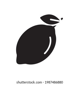 Lemon Icon Design Vector Template Illustration In Trendy Flat Style