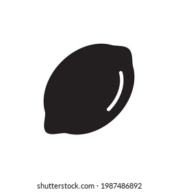 Lemon Icon Design Vector Template Illustration In Trendy Flat Style