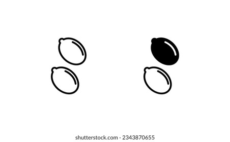 Lemon icon design with white background stock illustration