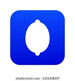 Lemon icon digital blue for any design isolated on white vector illustration