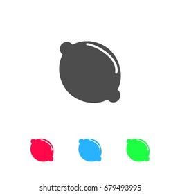Lemon icon flat. Color pictogram on white background. Vector illustration symbol and bonus icons