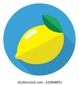 Lemon icon in flat design