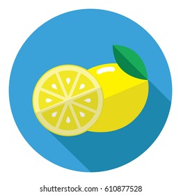 Lemon icon in flat design