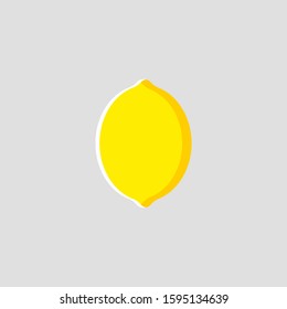 Lemon icon with flat design style