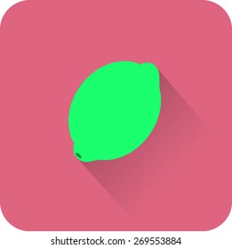 Zitronensymbol. Flaches Design, moderne Vektorgrafik