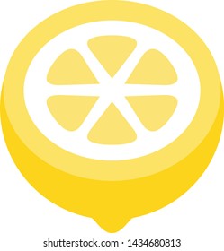 Lemon icon. Flat illustration colored vector icons of fruits for web
