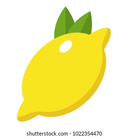 Lemon icon. Flat illustration of lemon vector icon for web