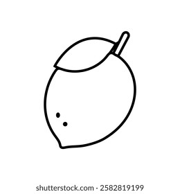 Lemon icon Flat isolated outline sign