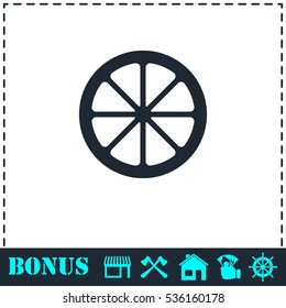 Lemon icon flat. Simple vector symbol and bonus icon