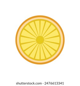 Lemon icon in flat style. Lemon illustration. design element illustration of lemon slices which are usually served over a glass of drink or over a plate of food