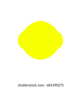 Lemon icon in flat style. L- Lemon. Vector illustration for print, cards and creative design