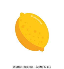 Lemon icon flat vector. Eco farm. Garden food isolated