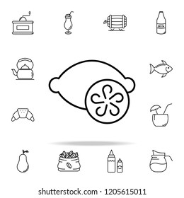 lemon icon. Food and drink icons universal set for web and mobile