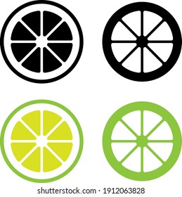 Lemon Icon,  food  icon,   Vector Illustration