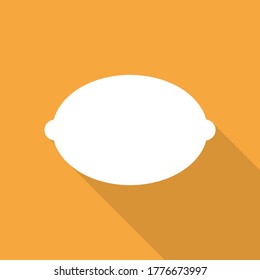   lemon icon. fresh citrus fruits icon  with long shadow vector