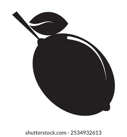 Icono de limón. fruta fresca aislada sobre fondo blanco. Ilustración vectorial.