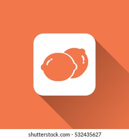 lemon icon. fruit sign