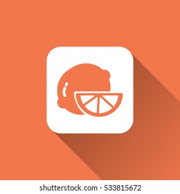 lemon icon. fruit sign