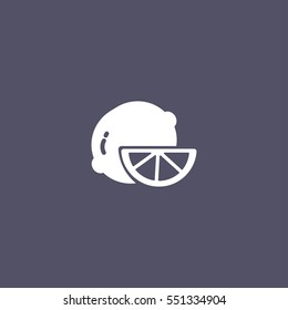 lemon icon. fruit sign