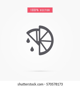 lemon icon. fruit sign