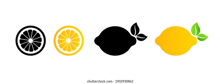 Lemon icon. Fruit sign. Citrus. Vector on isolated white background. EPS 10