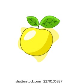 Lemon icon. Lemon fruit vector illustration