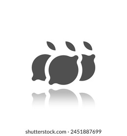 Lemon Icon, Fruit, Vector Illustration