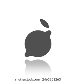 Lemon Icon, Fruit, Vector Illustration
