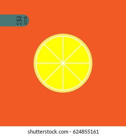Lemon icon, fruit icon - vector illustration