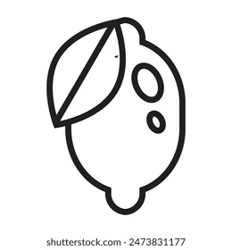 Lemon Icon Ideal for Food and Beverage Illustrations