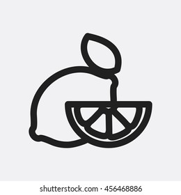 Lemon icon illustration isolated vector sign symbol