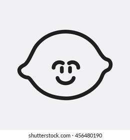 Lemon icon illustration isolated vector sign symbol