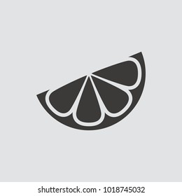 Lemon icon isolated of flat style. Vector illustration.