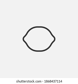 Lemon icon isolated on background. Food symbol modern, simple, vector, icon for website design, mobile app, ui. Vector Illustration