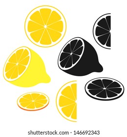 Lemon Icon. Isolated lemon on white background