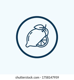 Icono de limón aislado de fondo blanco de la colección gastronómica. icono de limón moda y moderno símbolo de limón para logotipo, web, aplicación