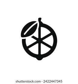 Lemon icon isolated on white background