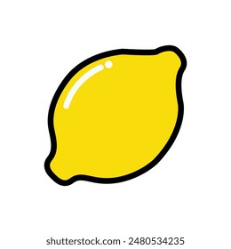 lemon icon isolated on white background