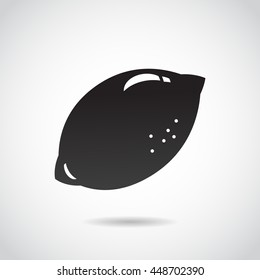 Lemon icon isolated on white background. Vector art.