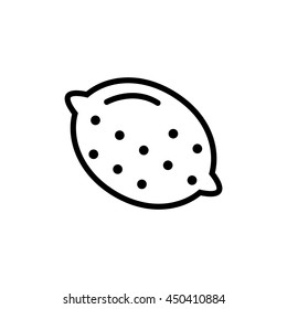 Lemon icon isolated on a white background
