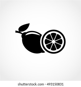 Lemon Icon Isolated on White Background